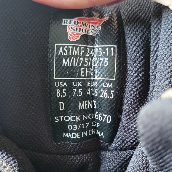 Red Wing 6670 Size 8.5 D 6" Truhiker Work Boot Steel Toe Waterproof Winter - Picture 5 of 13